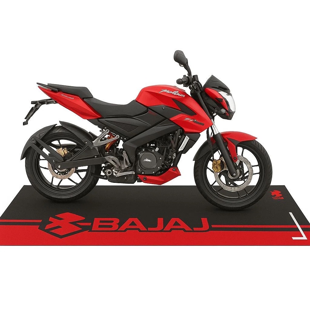 Bajaj Kırmızı Desenli 80X220cm Kaydırmaz Motosiklet Halısı