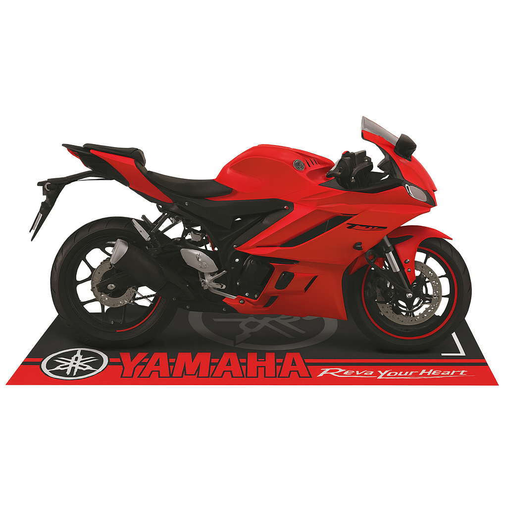 Yamaha Siyah Kırmızı Motosiklet Halısı 80 X 220 cm
