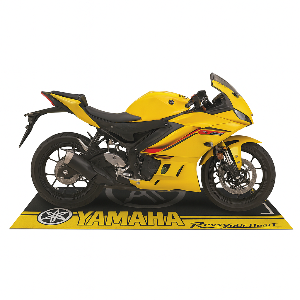 Yamaha Siyah Sarı Motosiklet Halısı 80 X 220 cm
