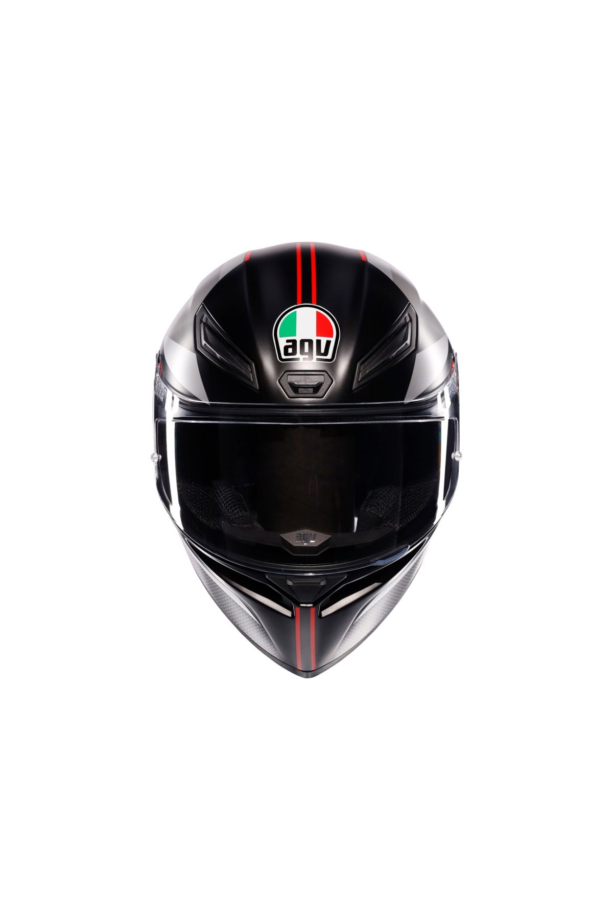AGV K1 S Lap Matt Black Grey Red Kapalı Kask